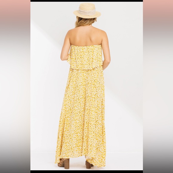 Womens or juniors yellow maxi dress - Picture 5 of 12